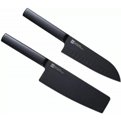 Набір ножів з 2 предметів Xiaomi HuoHou Heat Knife Set Black 2 pcs - зображення 1