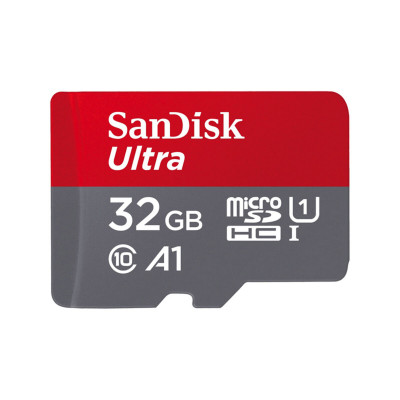 microSDHC (UHS-1) SanDisk Ultra 32Gb class 10 A1 (120Mb/s) (adapter SD) - изображение 1