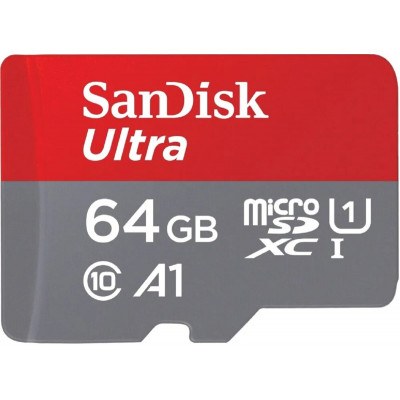 microSDXC (UHS-1) SanDisk Ultra 64Gb class 10 A1 (140Mb/s) (adapter SD) Imaging Packaging - зображення 1