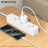 Мережевий зарядний пристрій BOROFONE BN29 Fuente PD30W+QC3.0 charger (EU) White (Білий)- № 8