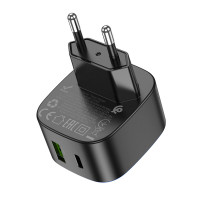 Мережевий зарядний пристрій HOCO CS32A Rise PD20W+QC3.0 charger Black (Колір 7073) - фото № 6