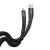 Кабель HOCO U78 USB to Micro 2.4A, 0.8-1.2m, nylon, TPE connectors, elastic, Black - изображение 3