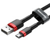 Кабель Baseus Cafule Cable USB For Micro 2.4A 1m Red+Black (CAMKLF-B91) - зображення 3