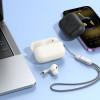 Бездротові навушники HOCO EQ9 Plus Duke true wireless ANC Noise Reduction BT headset Milky White (Milky-White)- № 3
