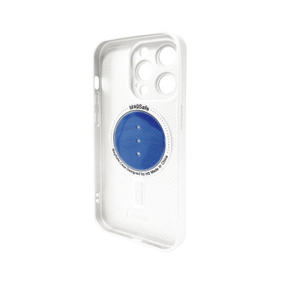 Чохол для смартфона AG Glass Matt Frame Color MagSafe Logo for Apple iPhone 15 Pro Pearly White (AGMattFrameMGiP15PWhite) - изображение 2