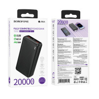 Зовнішній акумулятор BOROFONE BJ56A Graceful 22.5W+PD20W fully compatible power bank (20000mAh) Black (Колір Черный) - фото № 3