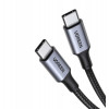 Кабель UGREEN US316 USB-C to USB-C 2.0 Cable 100W Alu Case with Braid 1.5m (Space Gray) (UGR-70428) (UGR-70428) - зображення 2