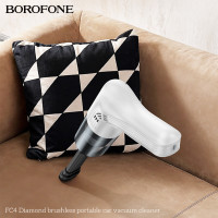 Автомобільний пилосос BOROFONE FC4 Diamond brushless portable car vacuum cleaner White (Колір White) - фото № 8