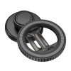 Автотримач для телефона HOCO H77 View folding magnetic ring car holder (center console) Black Metal Gray (Black Metal Gray)- № 4
