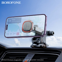 Автотримач для телефона BOROFONE BH125 Roman magnetic car holder (center console) Black and Red (Колір Black-Red) - фото № 7