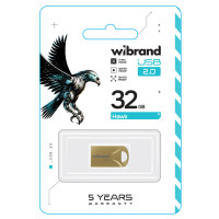 Флеш-накопичувач Wibrand USB 2.0 Hawk 32Gb Gold (Цвет Золотистый) - фото № 2