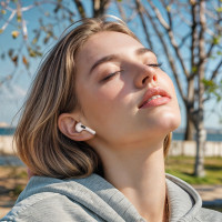 Бездротові навушники BOROFONE BW84 Dream true wireless BT headset White (Цвет White) - фото № 5