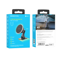 Автотримач для телефона BOROFONE BH63 Graceful magnetic Car holder Black Silver (Колір Черный) - фото № 5