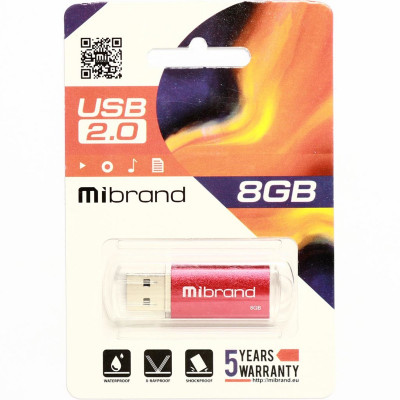 Flash Mibrand USB 2.0 Cougar 8Gb Red (MI2.0/CU8P1R) - изображение 2