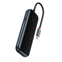 USB-хаб Baseus AcmeJoy 4-Port Type-C HUB Adapter（Type-C to USB3.0*3+Type-C PD&Data *1）Dark Gray (Колір Темно-серый) - фото № 4