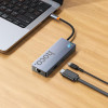 USB-хаб HOCO HB51 Wow 6-in-1 multi-function converter (HDTV+RJ45+PD+USB3.0*3) Deep Space Gray (Deep-Space-Gray)- № 6