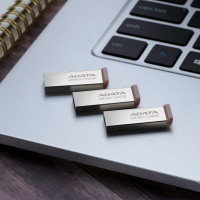 Флеш-накопичувач A-DATA USB 3.2 UR 350 128Gb Silver/Beige (Цвет Черный) - фото № 5