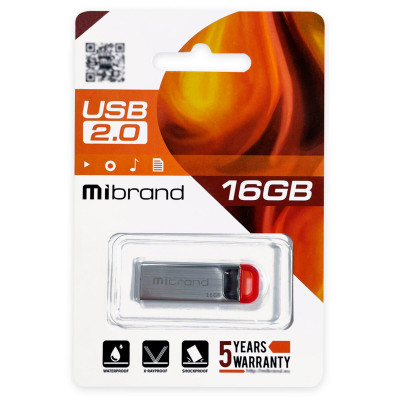 Flash Mibrand USB 2.0 Falcon 16Gb Red - зображення 1
