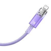 Кабель Baseus Explorer Series Fast Charging Cable with Smart Temperature Control USB to iP 2.4A 1m Purple (Колір Фиолетовый) - фото № 3