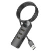 Адаптер Borofone DH5 Erudite Адаптер 4-в-1(USB to USB2.0*4)(L=1,2M) Черный (6941991104183)