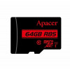 microSDXC (UHS-1) Apacer 64Gb Class 10 R85MB/s (AP64GMCSX10U5-RA)