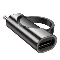 Адаптер HOCO UA32 C male to C female display adapter Black (Цвет 7073) - фото № 4