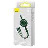 Кабель Baseus Bright Mirror 2 Series Retractable 3-in-1 Fast Charging  Data Cable Type-C to M+L+C 100W 1.1m Green (Зелёный)- № 2