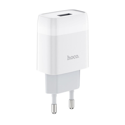 Мережевий зарядний пристрій HOCO C72A Glorious single port charger White - изображение 1