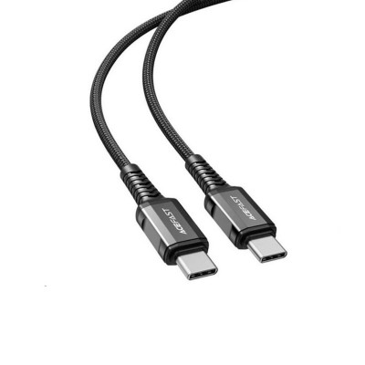 Кабель ACEFAST C1-09 USB-C to USB-C aluminum alloy audio/video transmission full-featured data cable Black - зображення 2