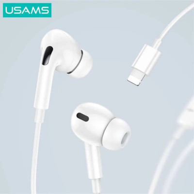 Навушники Usams US-SJ621 EP-41 MAX Lightning In-Ear Earphone 1.2m white - зображення 1