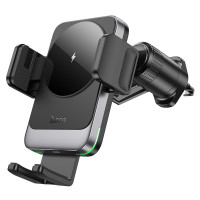 Тримач для мобiльного з БЗП HOCO HW13 Speed wireless fast charging car holder(air outlet) Black Metal Gray (Цвет Black Metal Gray), Атикул k49122 |  купить на VILKI.NET - фото № 1