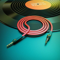 Аудіокабель BOROFONE BL6 AUX audio cable 1m Red (Цвет 7070) - фото № 2