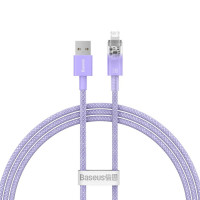 Кабель Baseus Explorer Series Fast Charging Cable with Smart Temperature Control USB to iP 2.4A 1m Purple