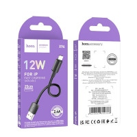 Кабель HOCO X96 Hyper charging data cable iP (L=0.25M) Black (Колір Black) - фото № 2