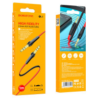 Аудіокабель BOROFONE BL6 AUX audio cable 1m Red (Цвет 7070) - фото № 3