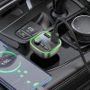 АЗП з FM-модулятором BOROFONE BC48 Broad QC3.0 car BT FM transmitter 18W Black (Черный)- № 8