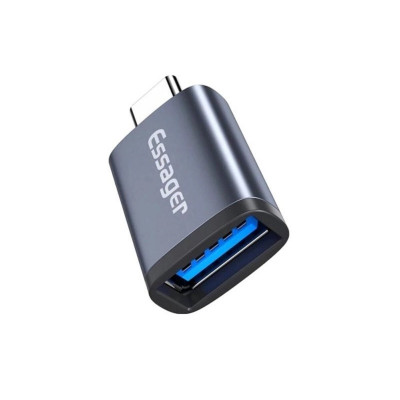Адаптер Essager Soray OTG (USB Female to Type-C Male) Адаптер USB3.0 серый (EZJAC-SRA0G) (EZJAC-SRA0G) - изображение 1