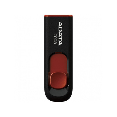 Flash A-DATA USB 2.0 C008 8Gb Black/Red (AC008-8G-RKD) - изображение 2
