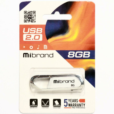 Flash Mibrand USB 2.0 Aligator 8Gb White - изображение 2