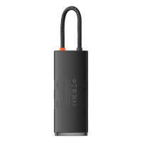USB-хаб Baseus Lite Series 6-Port Type-C HUB Docking Station (Type-C to HDMI+USB3.0*2+PD+SD/TF) Black (Колір 7073) - фото № 5