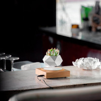 Магнітний левітаційний горщик для рослин HCNT Magnetic Levitating Pot M10-FP  Wood Grain (Цвет Дерево) - фото № 4