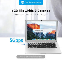 Кабель-перехiдник Vention USB-C Male to USB 3.0 Female OTG Adapter Gray Aluminum Alloy Type (CDQH0)  - фото № 5