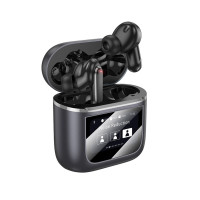 Бездротові навушники BOROFONE BW67 Gorgeous true wireless ANC+ENC noise reduction touch screen BT headset Metal Gray (Колір Metal Gray) - фото № 2