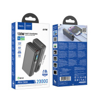 Зовнішній акумулятор HOCO Q17B Electric power bank(20000mAh) 130W space gray (Цвет Темно-серый) - фото № 8