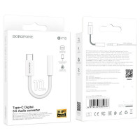 Адаптер BOROFONE BV15 Type-C digital 3.5 audio converter Silver (Колір Silver) - фото № 4