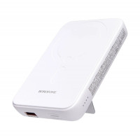 Зовнішній акумулятор BOROFONE BJ47 Quick PD20W magnetic wireless fast charging power bank(10000mAh) White (Колір 7068) - фото № 4