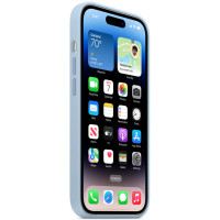Чохол для смартфона Silicone Full Case AAA MagSafe IC for iPhone 14 Pro Sky (Цвет Sky) - фото № 3