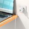 Мережевий зарядний пристрій HOCO C111A Lucky dual-port PD30W+QC3.0 charger set(Type-C to Type-C) White (7068)- № 6