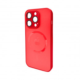 Чохол для смартфона AG Glass Matt Frame Color MagSafe Logo for Apple iPhone 14 Pro Max Cola Red