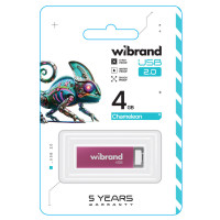 Флеш-накопичувач Wibrand USB 2.0 Chameleon 4Gb Pink (Колір Розовый) - фото № 2